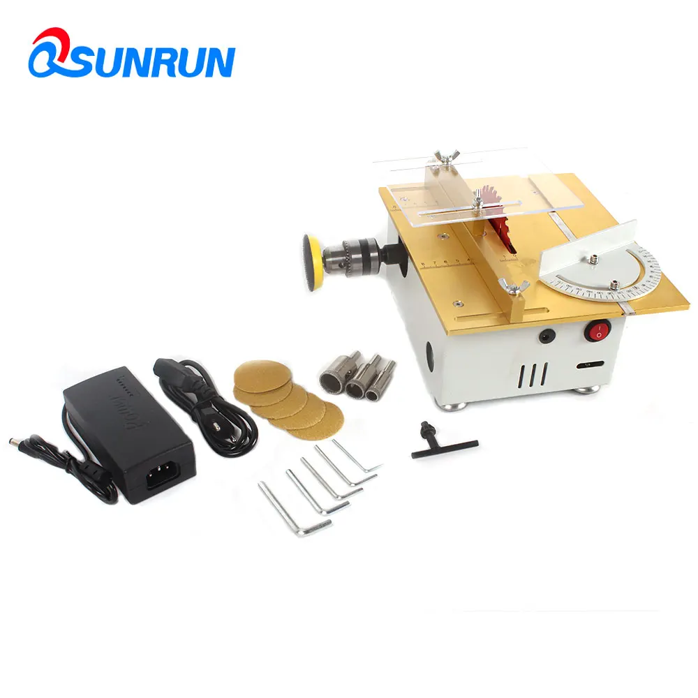 SUNRUN хобби мини DIY машина Настольная пила набор с подарками для деревообработки