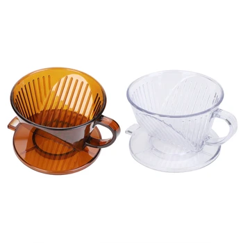 

Reusable Plastic Box Coffee Dripper V60 Basket Coffee Filters Funnel Holder Pour Over Serving Mug Coffee Filters Accessories