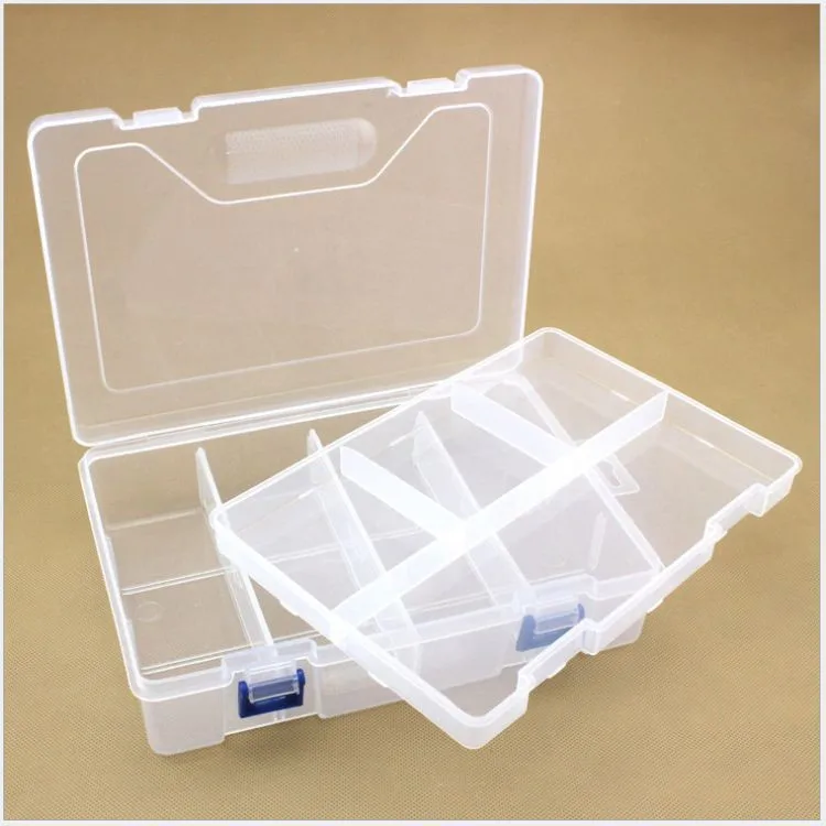 

16 kind Adjustable Transparent Plastic Storage Box for Small Component Jewelry Tool Box Bead Pills Organizer Nail Art Tip Case