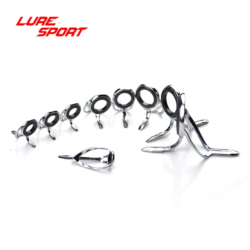 

LureSport Rod Top and guide set 8pcs 9pcs 10pcs guide Casting Rod Building component Repair fishing pole DIY Accessory