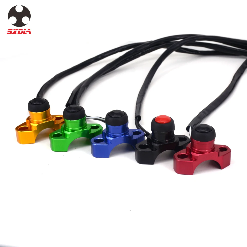 

Universal Motorcycle Power Start Kill Switches Button With Wire CNC Machined Aluminum For KTM Honda Yamaha Kawasaki Suzuki
