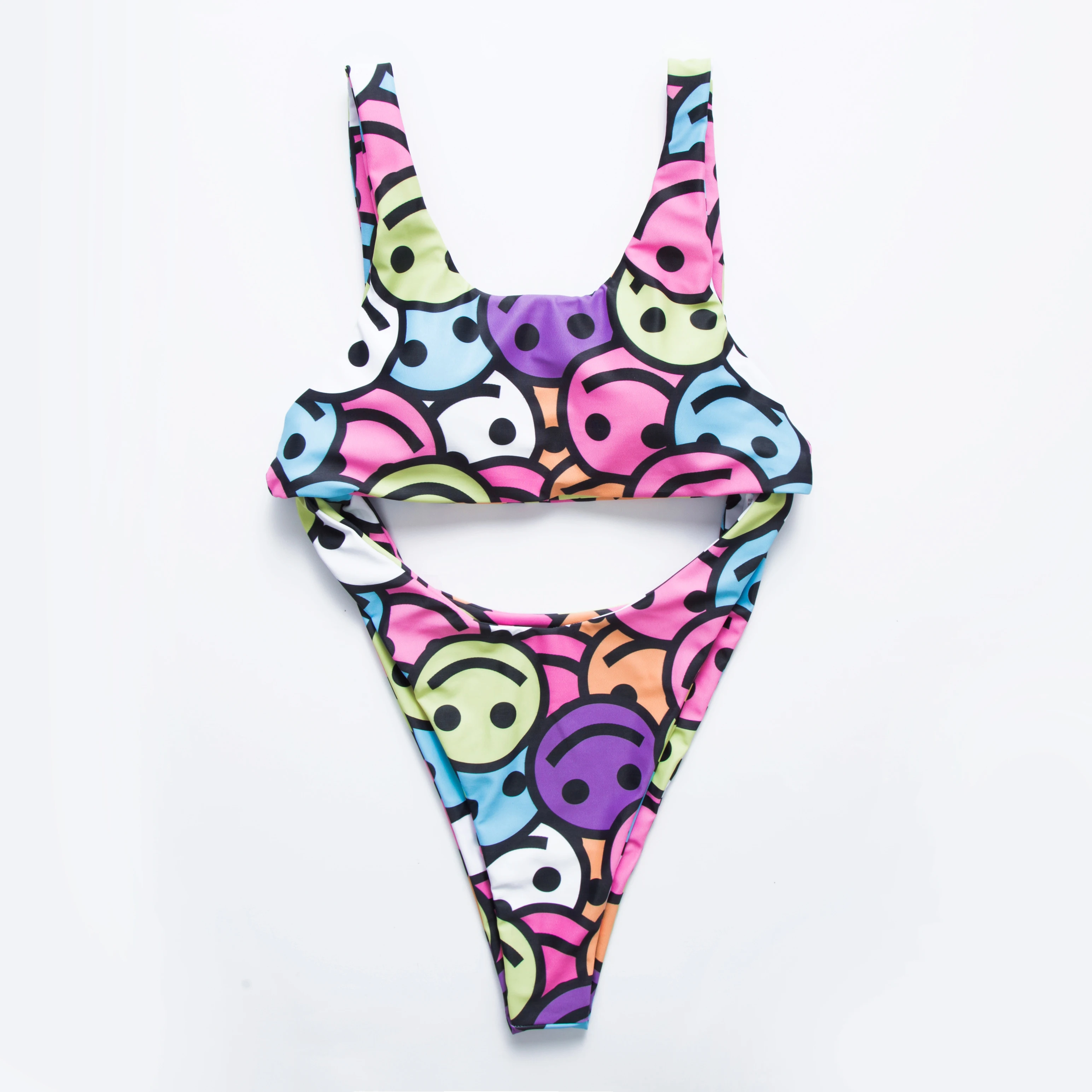 

Kawaii Cartoon Printed Sexy Women Bikini Set 2019 One Piece Biquini Swimwear Women Swimsuit Push Up Padded Women Bathing Suit