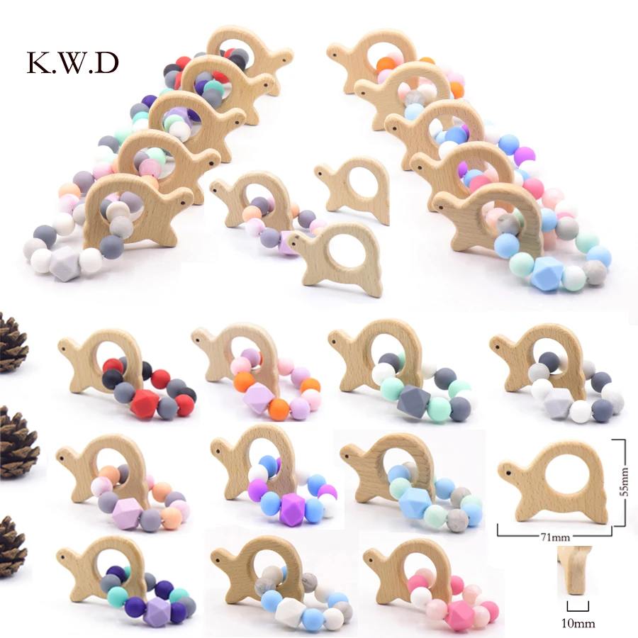 

New Style! Silicone Teether Silicone Bracelet* Silicone Beads Turtle Teether, Food Grade Silicone Teether