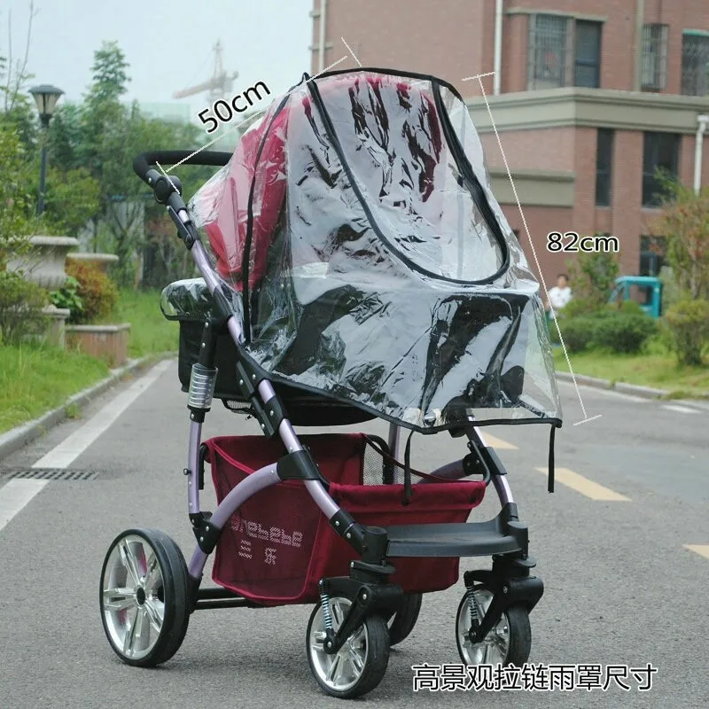 

Universal High Landscape Baby Stroller Rain Cover High View Baby Carriage Pram Big Baby Cart Rainshield Umbrella Car Rain Cover