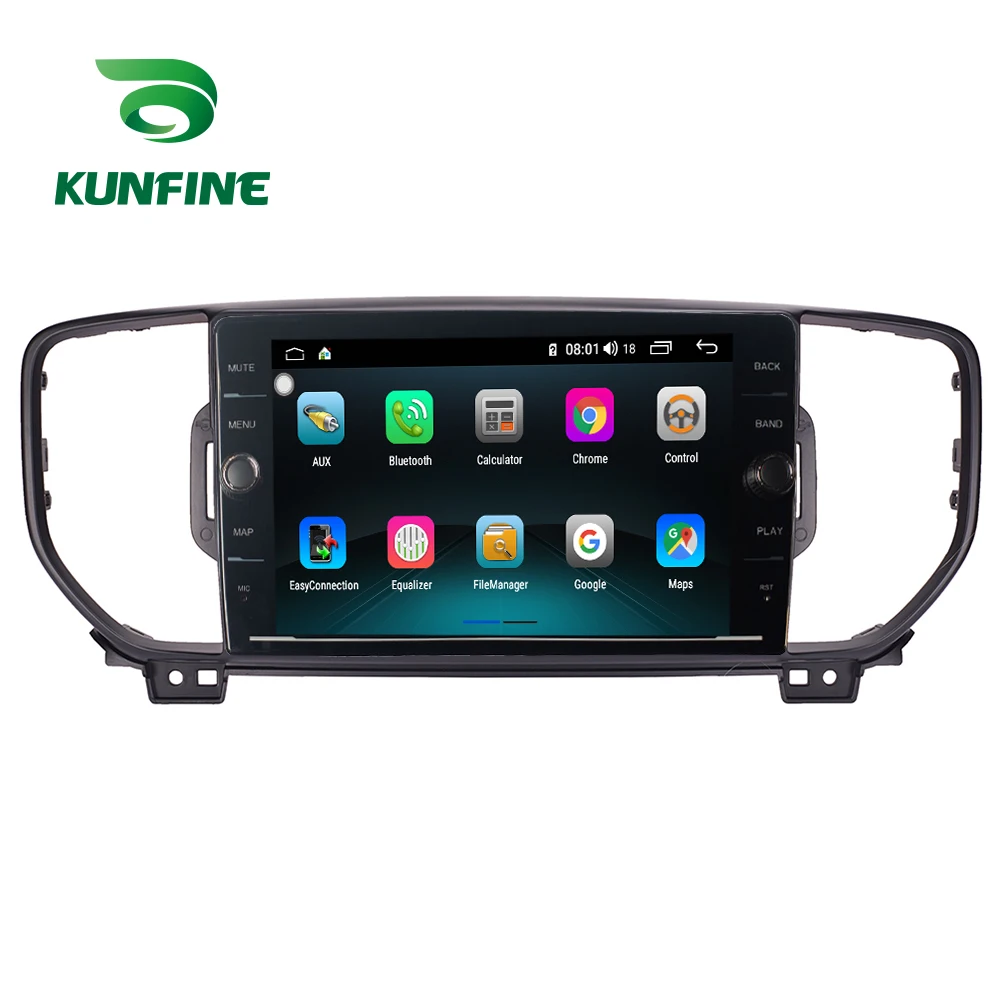 Flash Deal Octa Core ROM 64GB Android 8.1 Car DVD GPS Navigation Player Deckless Car Stereo for KIA KX5 Sportage R 2016 Black Color Radio 3
