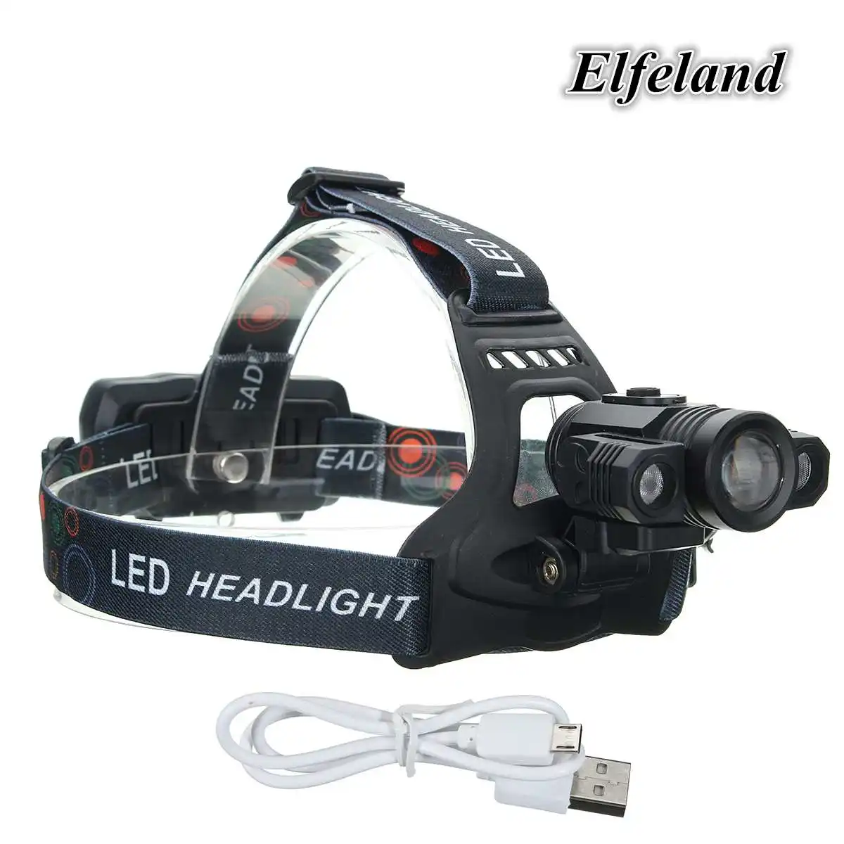 

Smuxi aluminum alloy Headlamp Lightweight compact headlight adjustable elastic headband head light for hunting cycling