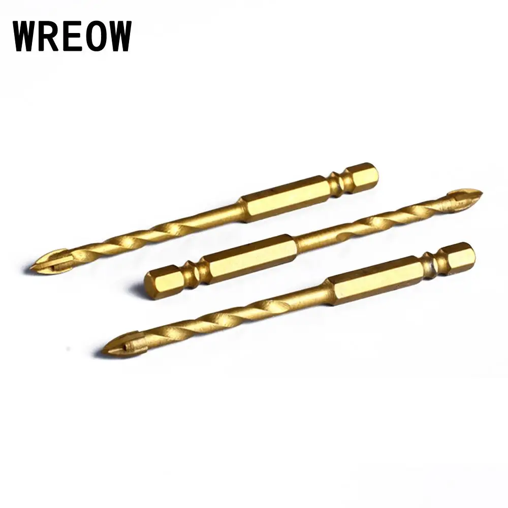 

4 size Power Drill & Saw Set HSS Steel Titanium Coated Woodworking Wood Twist Drill Bit 6mm 8mm 10mm 12mm for Carbide Tile Glass