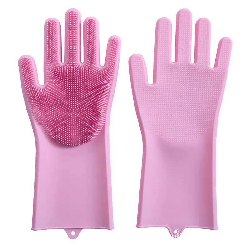 1 пара волшебных силиконовых перчаток для мытья посуды, легкие бытовые резиновые перчатки для мытья посуды, кухонные инструменты для чистки