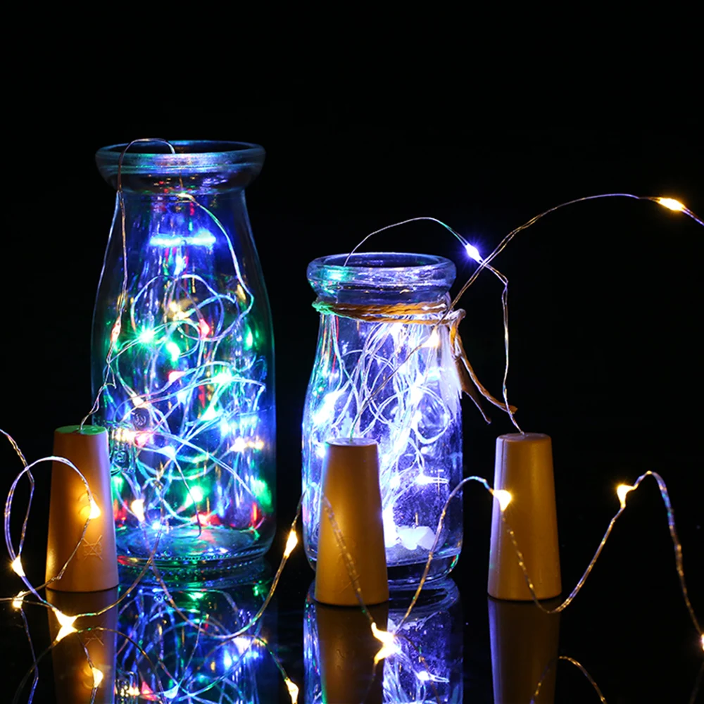 

LED String Light Fairy Christmas Decorative Garland Light Copper Wire Fairy Garland Wine Bottle Light Home Party Festival Decor