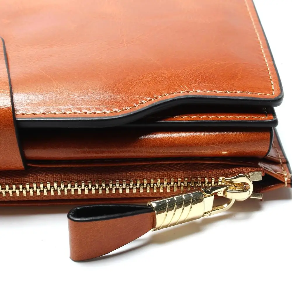  2020 New Design Fashion Multifunctional Purse Genuine Leather Wallet Women Long Style Cowhide Purse