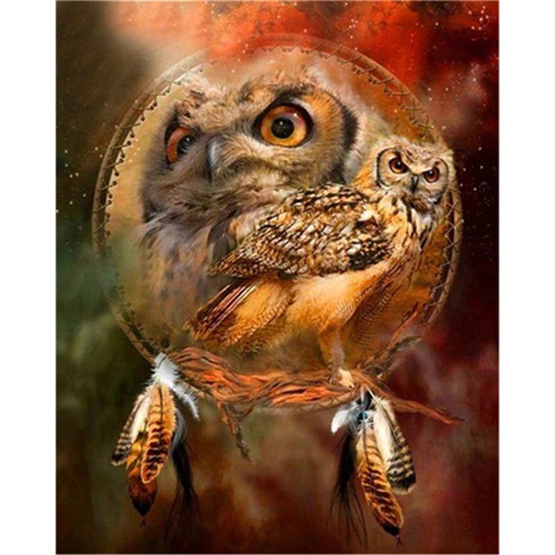 Full Square Diamond 5D DIY Painting Grid Ring Wolf Embroidery Cross Stitch Photo Round Rhinestone Gift Mosaic Decoration | Дом и сад