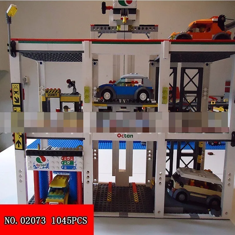 

New 02073 City Series Automation Parking Lot Children Spelling Insert Assembling Building Blocks Small Grain Toys 1040pcs