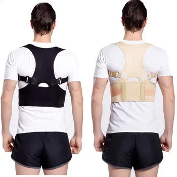Male Female Adjustable Magnetic Posture Corrector Corset Back Men Black Brace Back Shoulder Belt Lumbar Support Drop Shipping