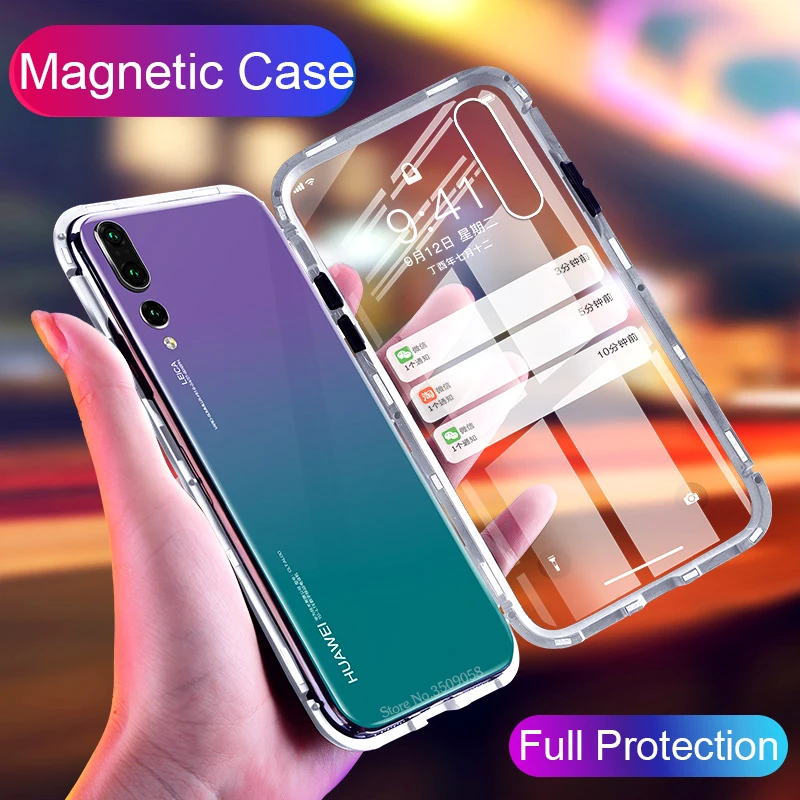 

Magnetic Adsorption Case for Samsung Galaxy Note 9 8 S9 S8 Plus Shell Cover for Huawei P 20 P20 Lite Pro honor 8X Coque Funda
