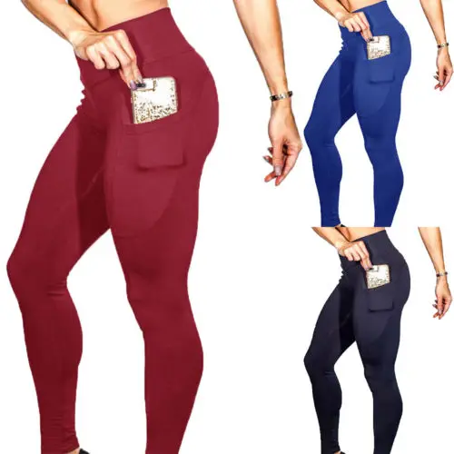

Sexy Women Pants Fitness Leggings Solid Gym Stretch Sports Trousers Ladies Solid Skinny Leggings Female Clothing