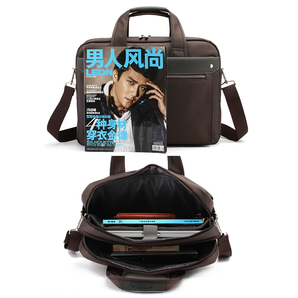 Fashion Large Capacity Men Single Shoulder Office Bags For Business Men's Briefcase Brand 15 16 17 Inch Male Laptop Mens Bag