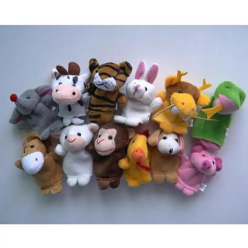 12 стилей/комплект китайская ткань классический Зодиак 12 животных Ручные пальчиковые куклы детские плюшевые игрушки детские игрушки для мальчиков и девочек