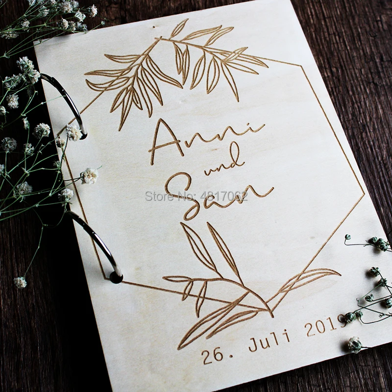 

Wedding Guest Book, Custom Guestbook, Wooden Guestbook, Modern Guestbook Botanical Guestbook, Botanical Wedding, Minimal Guestbo