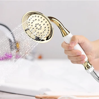 

G1/2" Gold Handheld Shower Head Bathroom Sprayer hand shower high pressure douchekop pommeau de douche