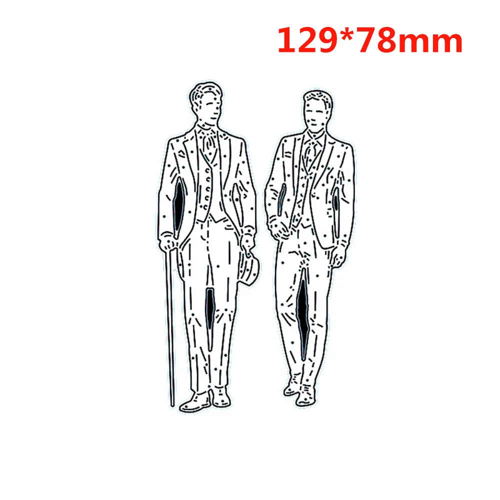 

129*78mm people bridegroom Swovo 3D DIY Scrapbooking Craft Die Photo Invitation cards Decoration Handmade Tools