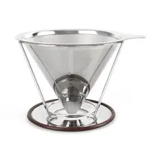 Ручные фильтры для кофе из нержавеющей стали, сетчатый фильтр-капельница для кофе, кухонные принадлежности, инструменты для кофе и чая