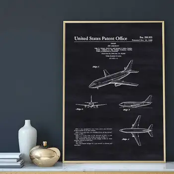 

Nordic Boeing Poster Prints Black White Aircraft Canvas Painting For Kid Boy Room Wall Pictures Modern Wall Art Home Decoration