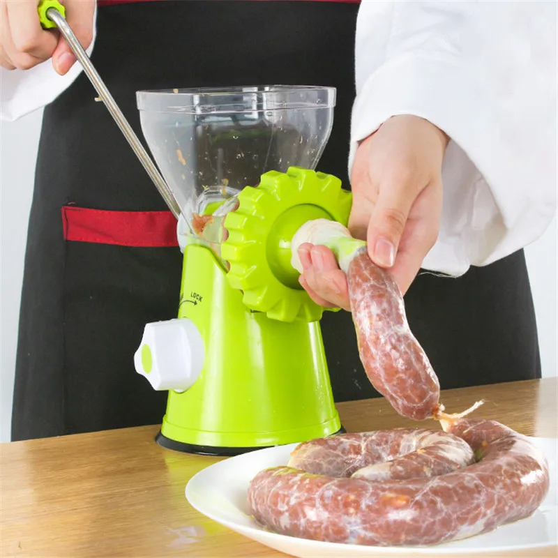 Многофункциональная ручная мясорубка, лезвие из нержавеющей стали, домашняя кухонная машина, мясорубка, колбасная машина, пищевая мясорубка, колбаса