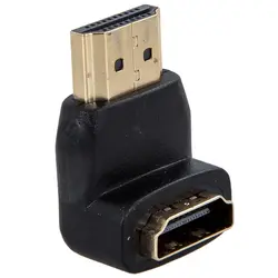 Адаптер HDMI под прямым углом штекер-гнездо адаптер Plug-and-play дизайн экономит оборудование и кабели от повреждений поддерживает HDMI