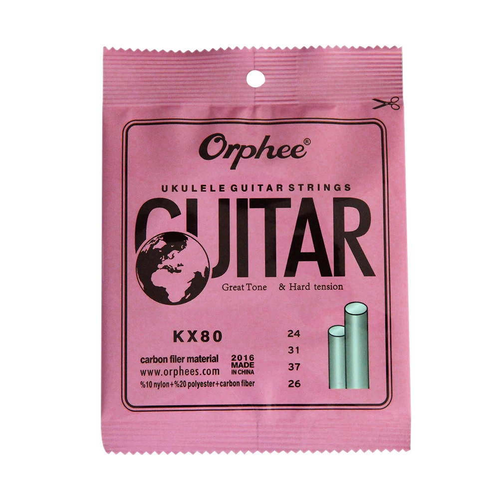 Orphee KX80 профессиональные Струны для укулеле полный набор 4 шт Замена (.024 .026) нейлон