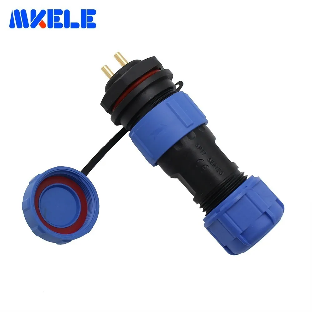

SP17 Waterproof Connectors Aviation Plug 17MM Male And Female Rear Nut Socket Connector 2 Pin Protective Plug IP68 New Arrivals