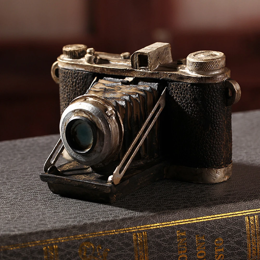 

Vintage Resin Old Style Camera Model Home Office Craft Decoration Antique Decor