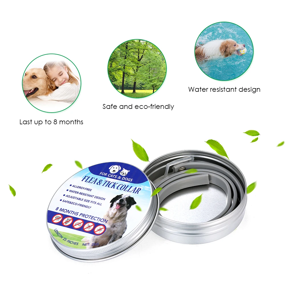 

Dog Collar Eliminating Flea Repel Ticks Mite Remedy Mosquitoes Outdoor Protective Adjustable Pet Cat Rabbit Neck Strap Collars