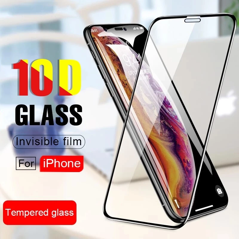 10D Full Glue Glass for iphone xs max x xr xs protective glas on the apple iphonee 10 10r 10s