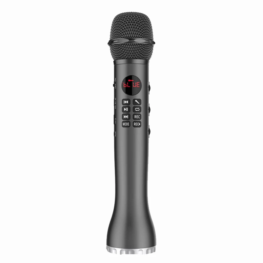 Excelvan беспроводной микрофон караоке Bluetooth динамик светодиодный дисплей TF карта