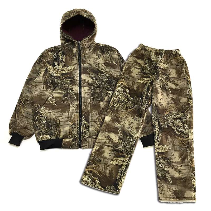 Winter Men Bionic Hunting Jacket Pants Suit Male Outdoor Tactical