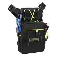 Многофункциональная сумка для рыболовных снастей на открытом воздухе, переносная нейлоновая Рыболовная Сумка, нагрудная сумка, облегающая сумка с футляром, чехол для рыбалки