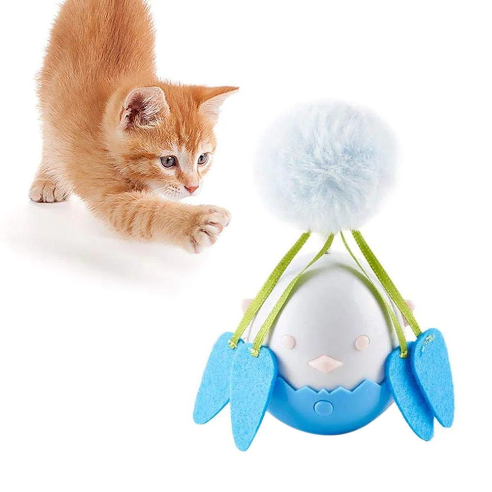 

Cat Tumbler Chaser Toy, Automatic Spinning/Revolving Interactive Electronic Cat Toy Cat Feather Toy - 360 Degree Self Rotating