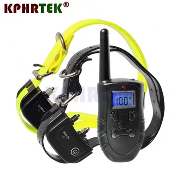 

Plastic Belt Remote Dog Training Collar With Backlight Screen Waterproof Collar And Rechargeable Shock Vibration Beeper 27nf