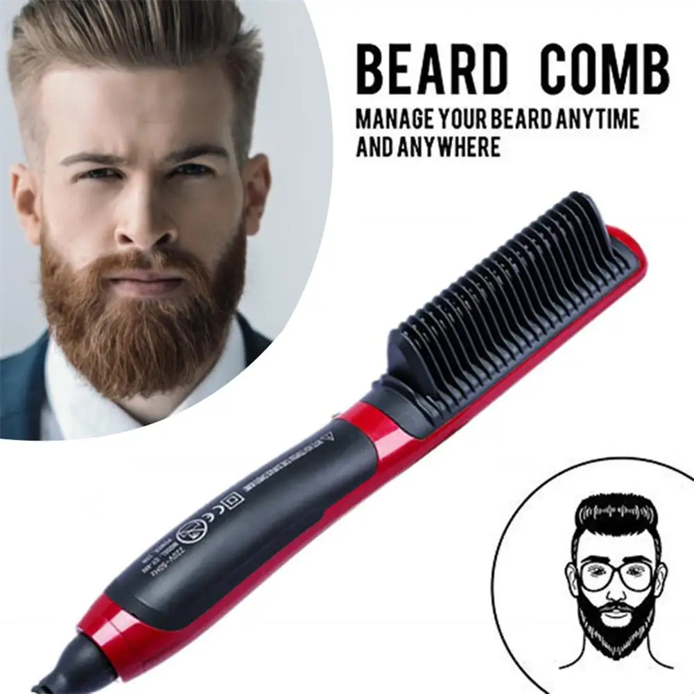 

Beard Straightener Comb Portable Men's Beard Smooth Comb Fast Styling Multifunction Hair Curler LCD Monitor Ceramic Hair Combs