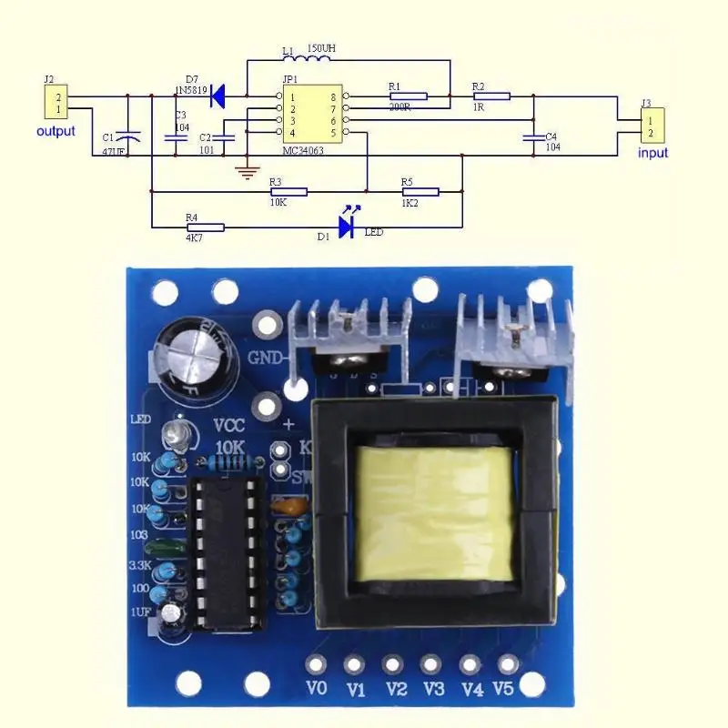DC AC мощность шаг вверх 12 В до 110 220 инвертор Boost Board 150 Вт Инвертор конвертер