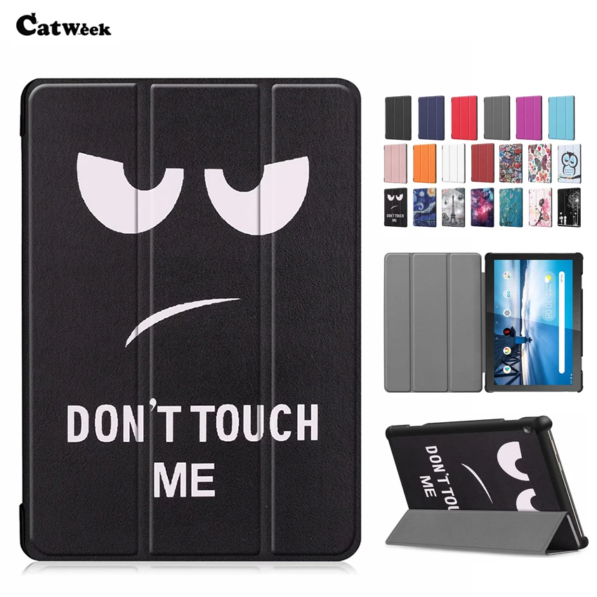 

Tab M10 X605F PU Leather Case Cover Colorful print Slim 10.1'' Protective Stand For Lenovo Tab M10 TB X605F Tablet PC Skin Funda