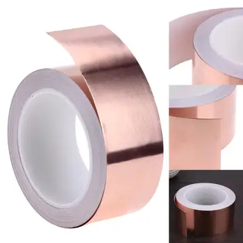 

50mm Width 20M Single Side Conductive Adhesive EMI Shielding Heat/Cold Resist Copper Foil Tape Strip Multifunction Waterproof