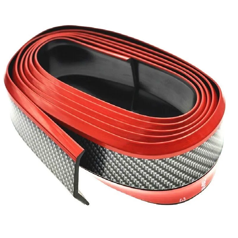 2,5/М Универсальный красный карбоновый бампер для передней губы автомобиля уменьшает царапины края