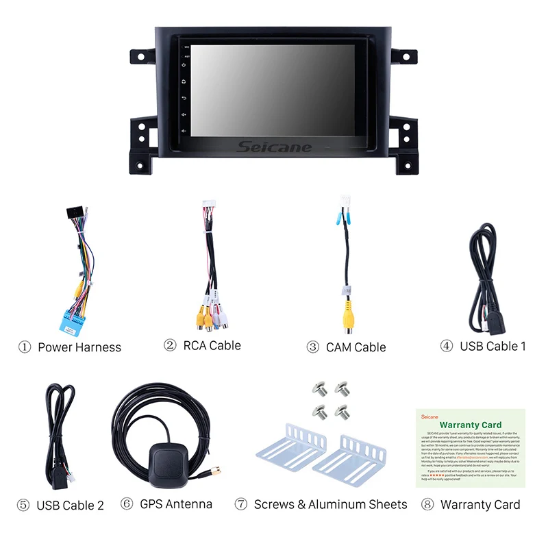 Top Seicane Android 8.1 7" Car Radio For Suzuki SX4 2006 -2012 2Din Tochscreen Multimedia Player Head Unit Support Mirror Link DVR 5