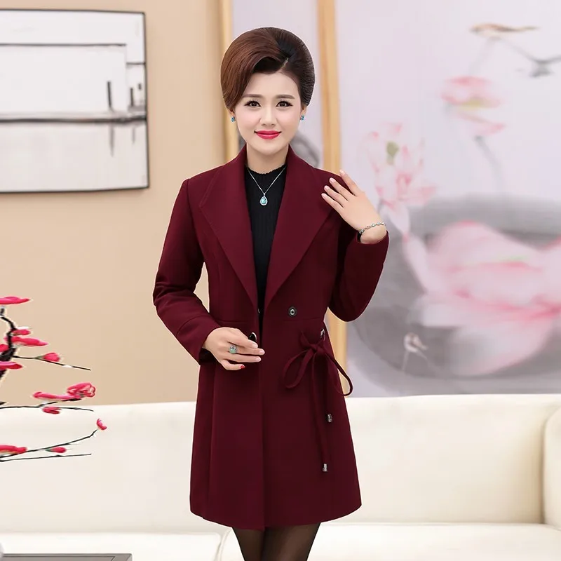 

Spring Autumn Trench Coat Middle Women Causal Long Sleeve Medium Long Solid Female Overcoat Casaco Feminino Coats Plus Size