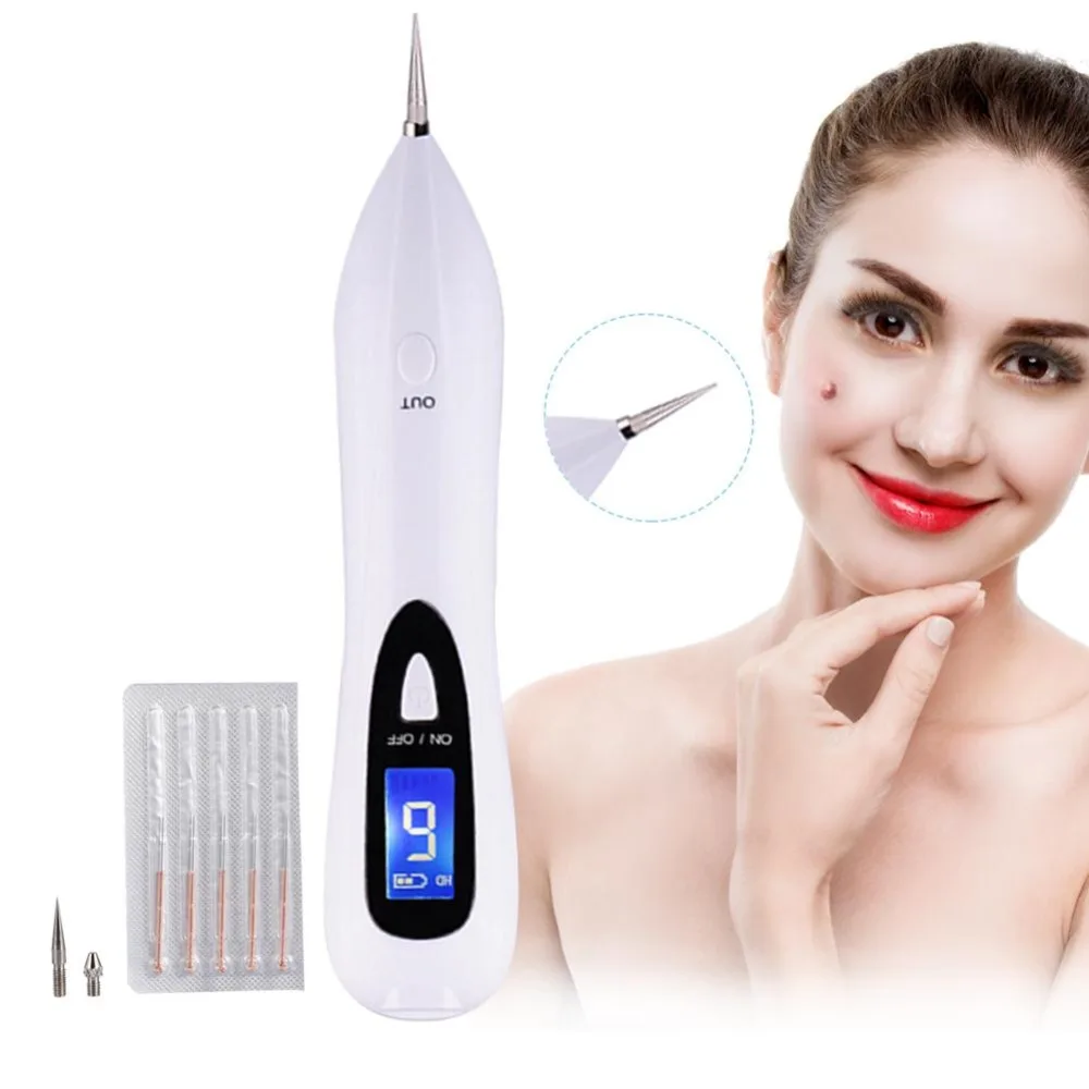 

USB Tattoo Point Pen Mole Removal Device Tattoo Freckle Dark Spot Remover Beauty Care Tool + Needles + Storage Pouch Skin