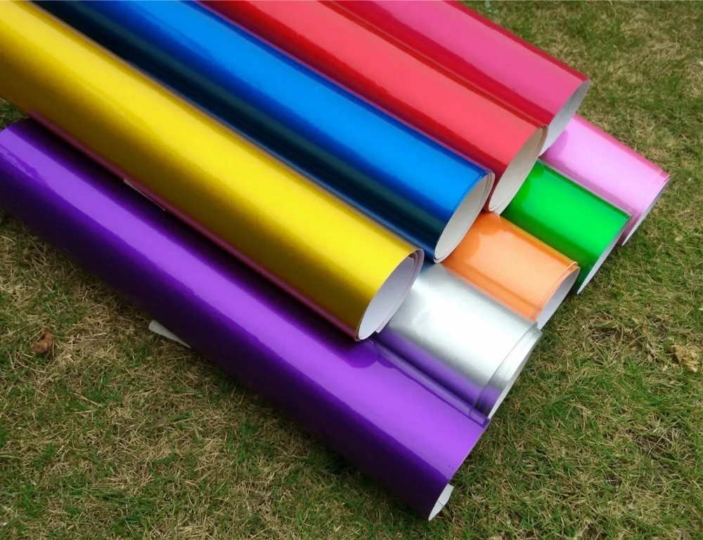 

Super Glossy Vinyl Wrap Film Ultra Candy Gloss Metallic Car Wrapping Foil Car Sticker Sheet For Motor Computer Furniture
