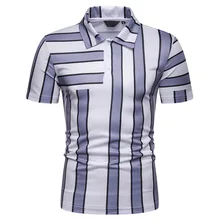 2019 Free Shipping New Summer Men's Short Sleeve Polo Shirt Male Contrast Color Stripe Print Slim Lapel Casual Mens Polo Shirt 2019 Free Shipping New Summer Men's Short Sleeve Polo Shirt Male Contrast Color Stripe Print Slim Lapel Casual Mens Polo Shirt