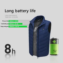 usb-обогреватель охотничий жилет куртка с подогревом теплая зимняя одежда мужская теплая верхняя жилетка без рукавов Пешие прогулки альпинистские