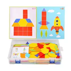 Шт. 180 шт. Творческий головоломки Развивающие игрушки для головоломка для детей обучения детей развивающие деревянные детей